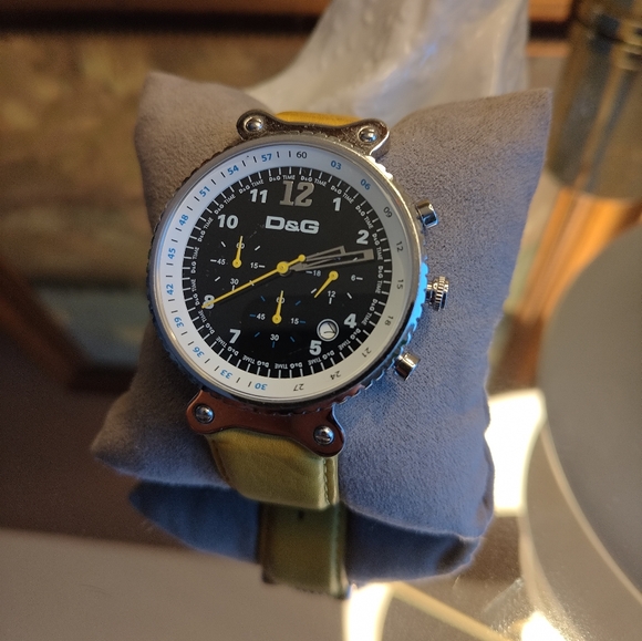 😵 Authentic Large Dolce & Gabbana🤩 43mm D&G Chronograph Watch with New Battery - Picture 3 of 10